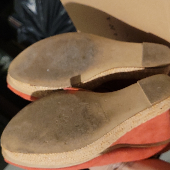 Zara high heel peep toe wedge. Size 38/ 7.5. Coral color with box. Great - Picture 5 of 6